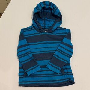 Tea Collection Navy‎ and Teal Striped Hoodie 12-18 Months Boys